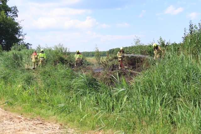 Brandweer heeft bermbrand Boxmeer snel onder controle