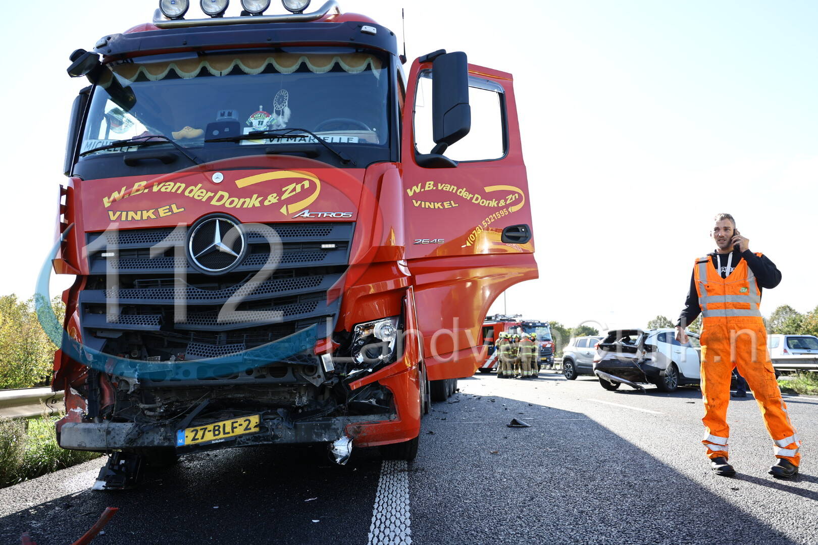 Meerdere auto’s en vrachtwagens betrokken bij ongeval A73 Linden