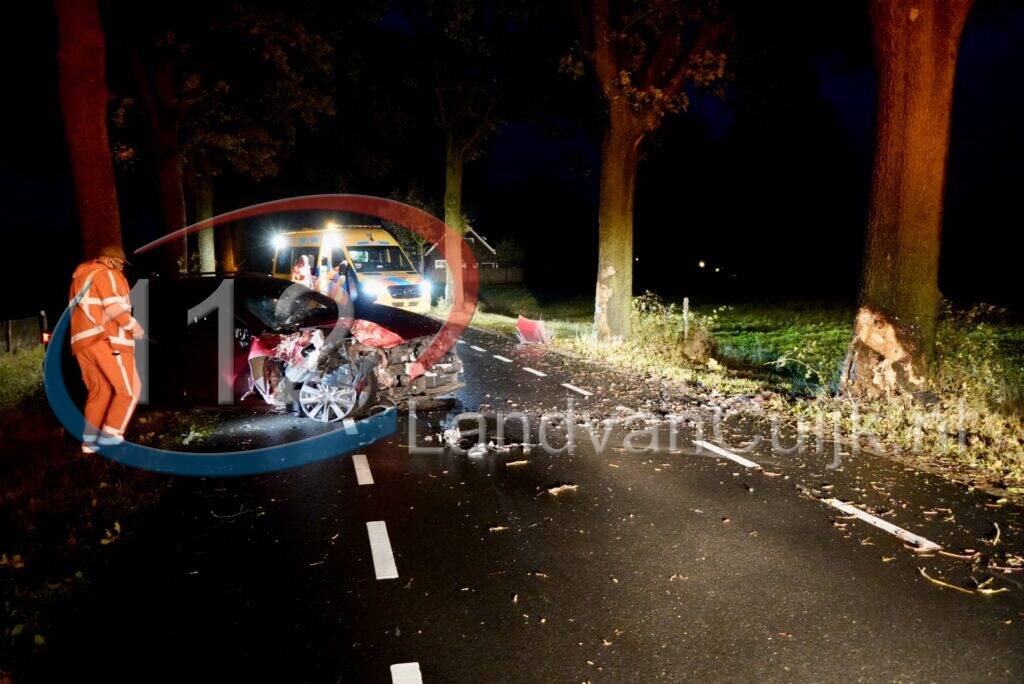 Automobilist gewond bij eenzijdig ongeval op Wanroijseweg in Haps