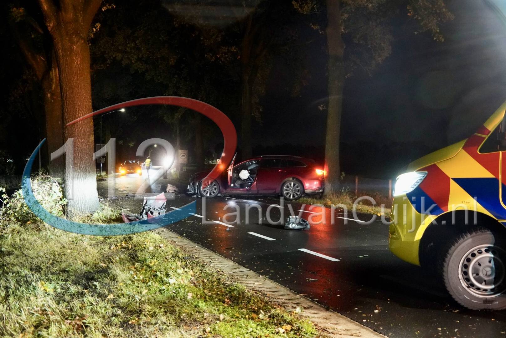 Automobilist gewond bij eenzijdig ongeval op Wanroijseweg in Haps